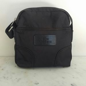 LACOSTE - nylon and calf leather logo crossbody